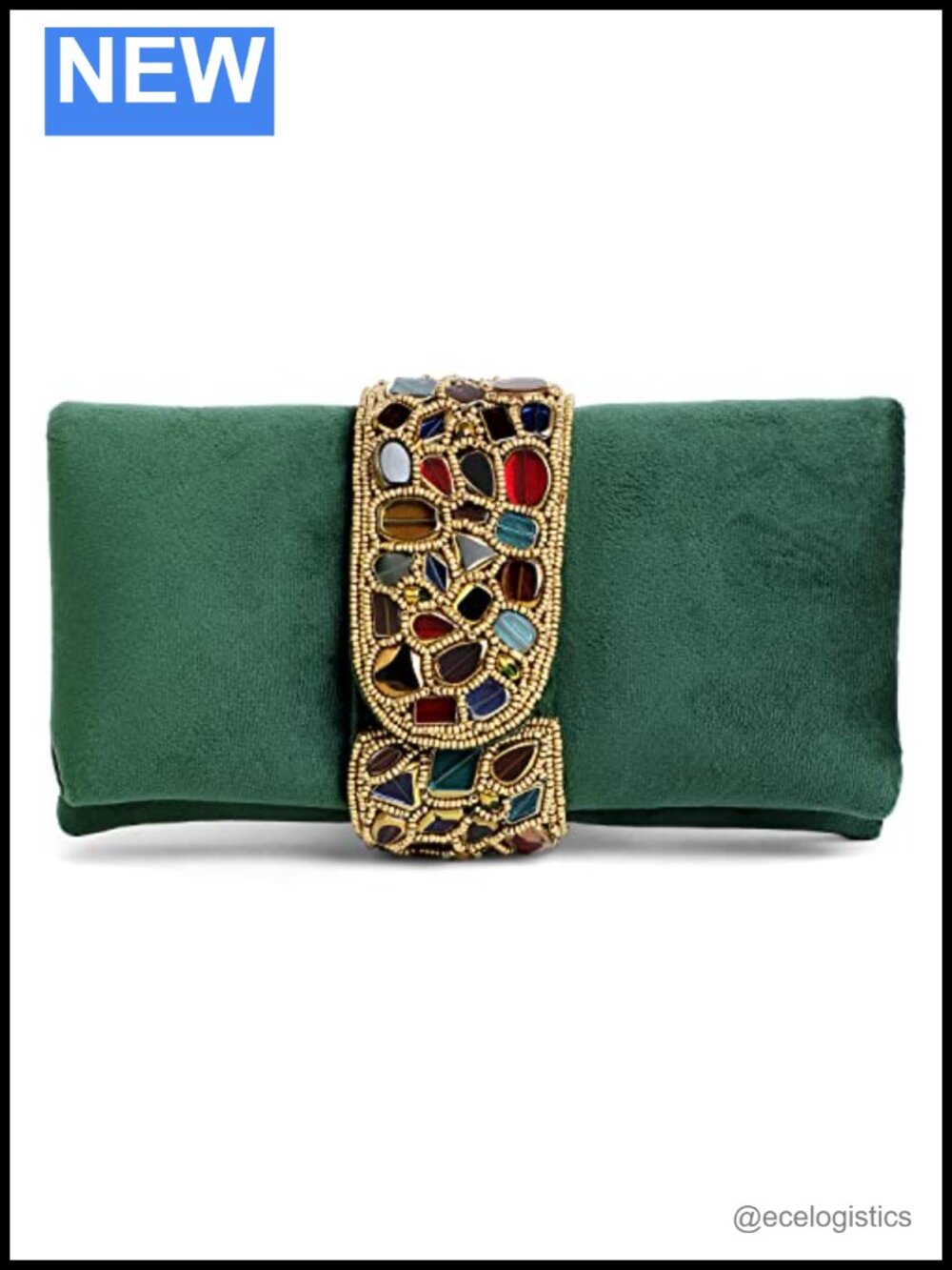 Handmade Evening Sling Handbag Clutch for Women Wedding Party Gift Fabric Faux